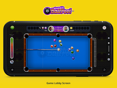 8 Ball Pool Game billiards game design illustration pool table ui ux