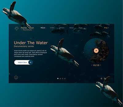 Planet Ocean design typography ui web