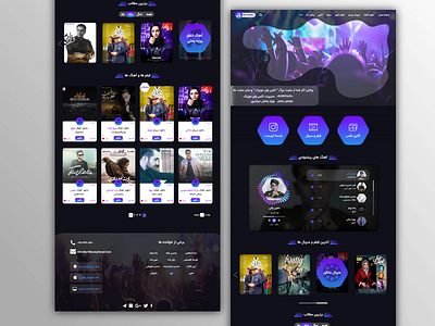 Next1music Website dark design movie music ui ux website