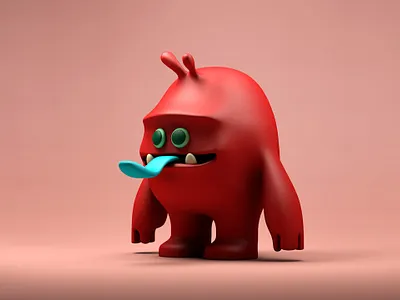 Monstruo Lenguazul 👹 c4d character monster tongue