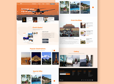 Travel Website Landing page figma figma design landing page landing page design travel app ui design web design website design