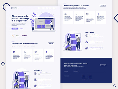 Tornar landing page brand identity illustration ui