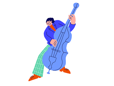 Musical instrument character color dance design flat illustartor illustration instrument music musical instrument product