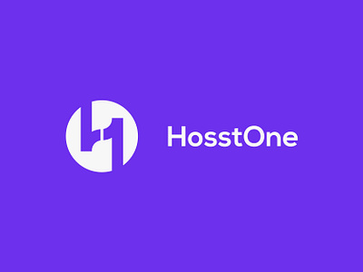 HosstOne Logo Design appicon branding brandmark businesslogo concept corporatelogo creative logo flatdesign gradientlogo icon illustrator lettermark logo logo design logotype modern logo tech technology typogaphy