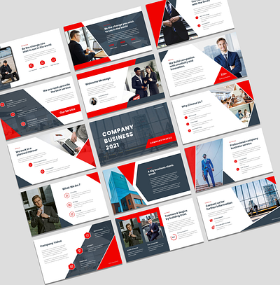 Company Business & Company Profile Presentation Template agency business clean company profile corporate creative pitchdeck portfolio powerpoint presentation startup