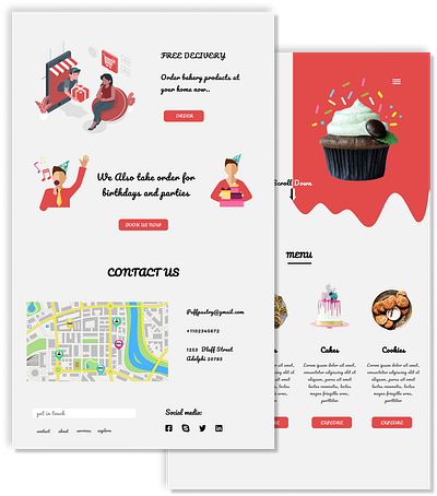 Pastry website animation design graphic design illustration typography ui ux vector website website design