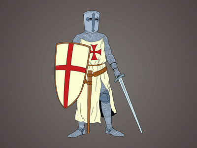 Sir Zaza design flat history illustration knight vector