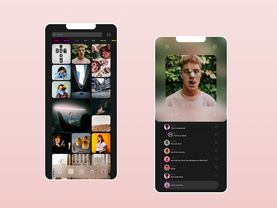 Instagram Redesign part 2 adobe xd app app design design dribbble instagram prompt redesign shot ui ui ux