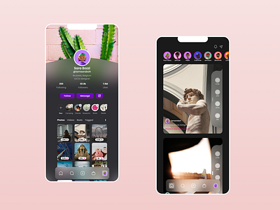 Instagram Redesign adobe xd app design design instagram prompt redesign shot ui ui ux