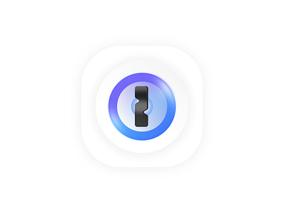 1 Password App Icon Redesign 1password app branding design elysian icon ios logo redesign theme vector