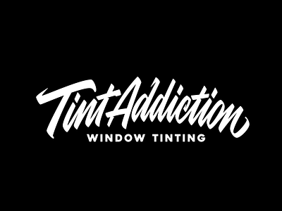 Tint Addiction calligraphy font lettering logo logotype typography