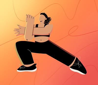 Exercise character design exercise app exercise illustration fitness app illustration nike sneakers shop sport app sport character sports shop stretching stretching character