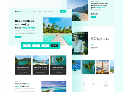 Travel Agency Website Landing Page Design agency agency landing page guide landing page landing page design tour agency tour guide travel agency travel agency landing page ui design webdesign webdesignagency website design