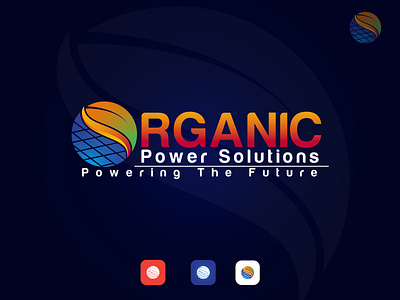 Organic Power Solutions - Solar Energy Industry Logo Design abstract logo branding combination creative design graphic design illustration logo logodesign modern logo solar broker solar energy vector