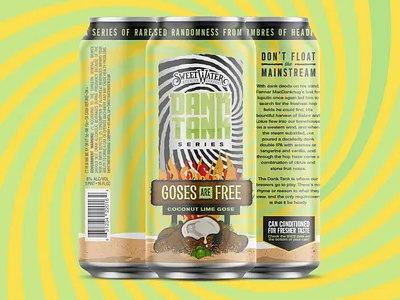 SweetWater Dank Tank alcohol alcohol branding beer beer branding beer can beer packaging beverage beverage branding beverage packaging can coconut gose swirl