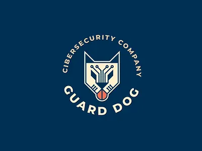 Guard dog brand branding ciber design dog guard illustration logo security shield vector