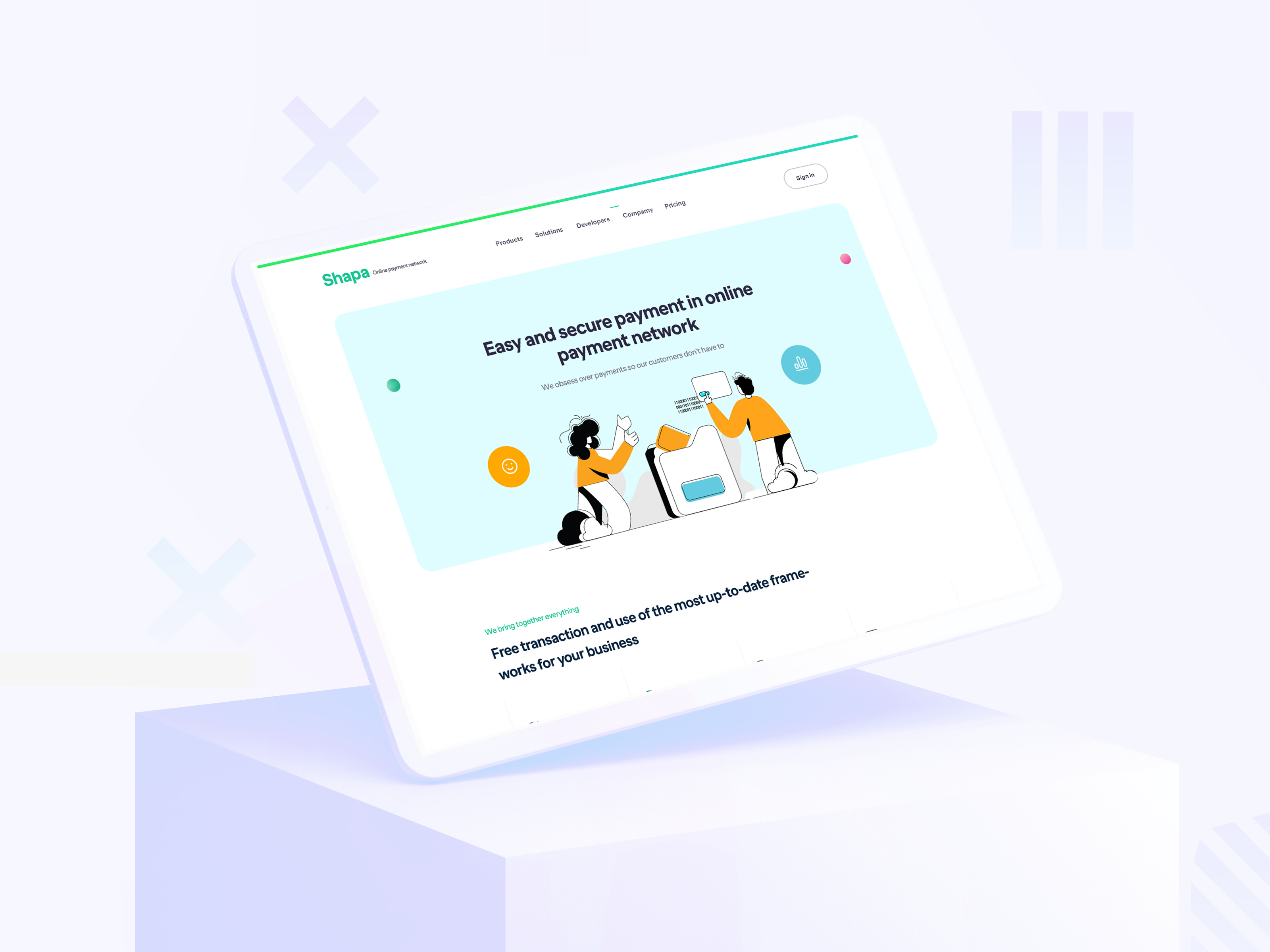 Shapa - landing page atm bank banking checkout credit credit card finance fintech landing landing page money money management online payment pay payment payment gateway payment web transaction transfer web design