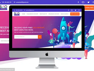 SEO Tools WEB UI Design design website builder