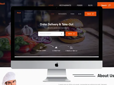 Food Delivery UI WEBSITE LANDING PAGE DESIGN mockup websiteui