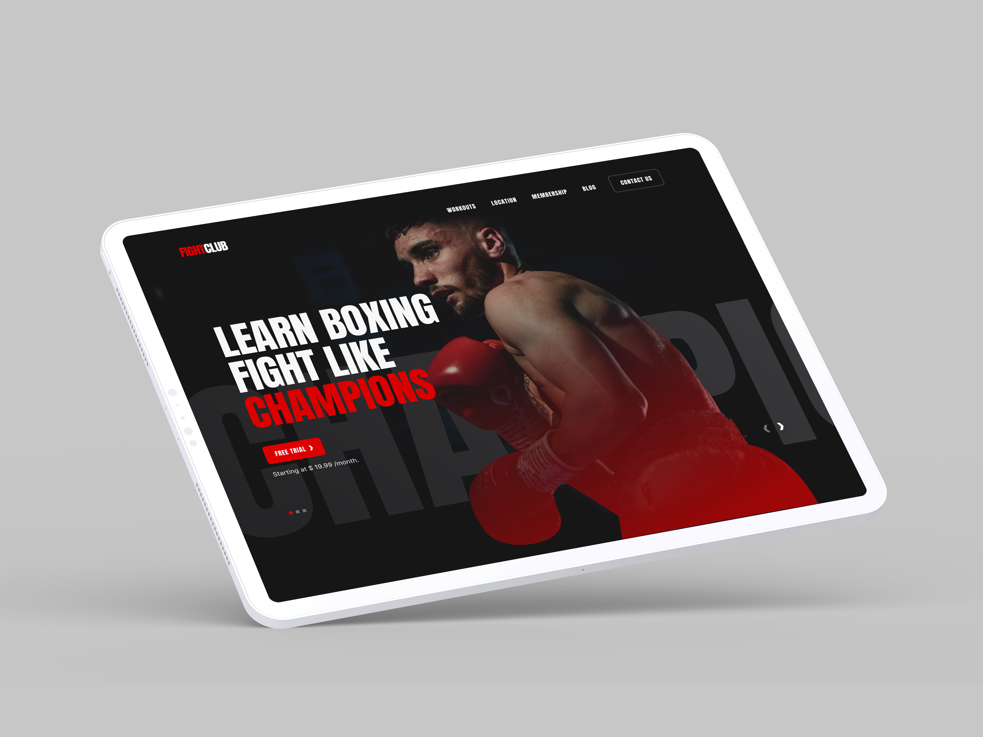 Online Boxing Course Landing Page by Aryo Pamungkas for SLAB Design Studio on Dribbble