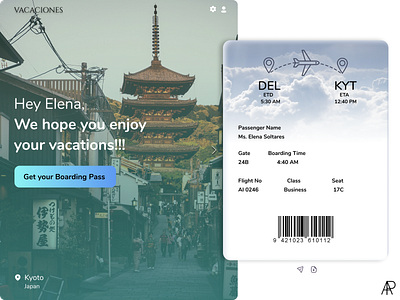 Boarding Pass UI boardingpass dailyui dailyuichallenge design figma flight flightbooking ui userinterface web