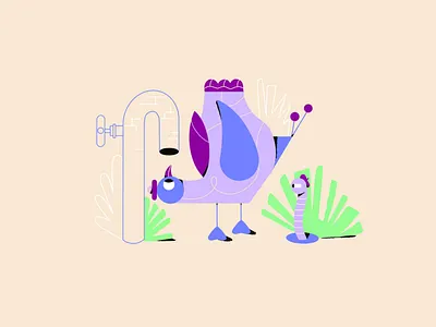 Where you at!? adobe illustrator birds character character design colourful funny illustration illustrator line art vector illustration