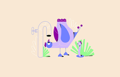 Where you at!? adobe illustrator birds character character design colourful funny illustration illustrator line art vector illustration