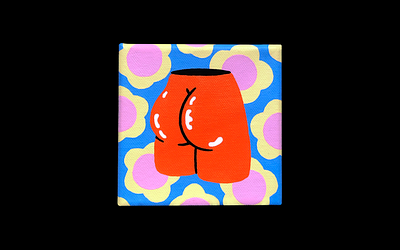 Cutie butt acrylic butt colorful flowers illustration illustrator paint painting patterns posca