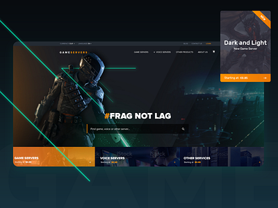 Gameservers redesign concept by Sebastian Pietraszewski on Dribbble