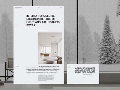 © ARCHITECTURAL STUDIO WEBSITE architecture clean design graphic design interior minimal principle typography web website