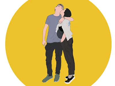 Couple couple flat illustration love vector