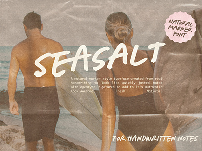 Seasalt - Marker Typeface beach brush fashion font fonts handwriting handwritten ink journal lettering marker notes pen sharpie summer type typeface writing