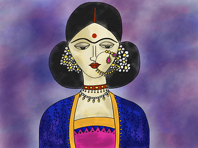 The Bride art design illustration indian indianbride