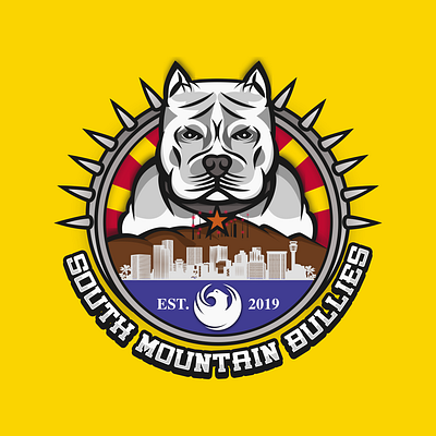 Logo Design for South Mountain Bullies branding design dog graphic design logo logo design branding mascot pit bull pitbull vector