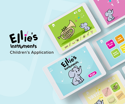 Ellie's Instruments - Children's App app childrens illustration design digital educational illustration music ui ux vector