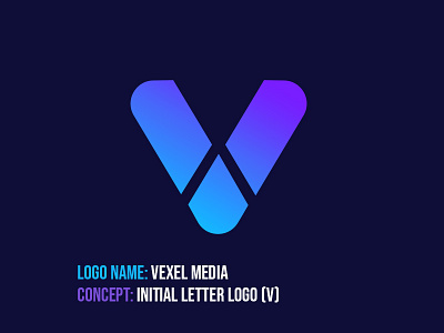 VEXEL MEDIA LOGO branding clean color design gradient hexagon logo icon identity identity identities logo logo design logo design branding logo mark logotype symbol vector