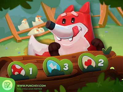 EGG FARM Game art branding design farm fox game gameart gamedesign gui icons illustration interface logo punchev ui uiux ux