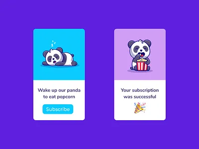 Subscribe 026 challenge daily 100 challenge daily ui dailyui dailyuichallenge design panda subscribe web design website design