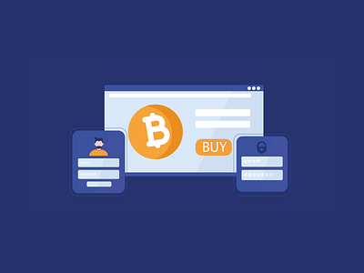 Bitcoin flat illustration vector web work