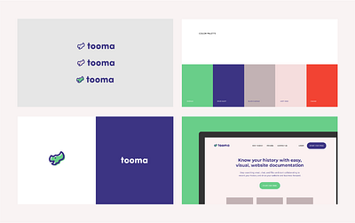 Brand Identity for Tooma brand brand guide brand identity dino dinosaur dinosaurs logo mark logodesign