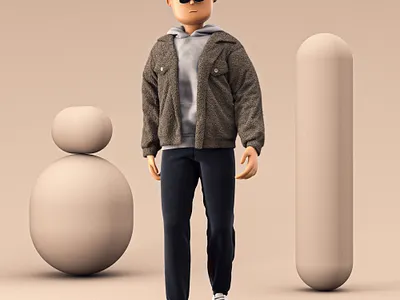 Bully 3d 3d animation 3d art 3d artist aesthetic animation beige cartoon cartoon character character characterdesign digital digitalart fashion design illustration render