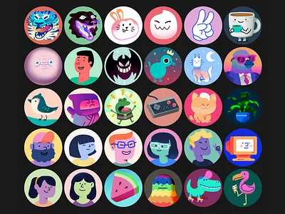 GameOn Default Avatar Images app branding character design game illustration photoshop vector visual design