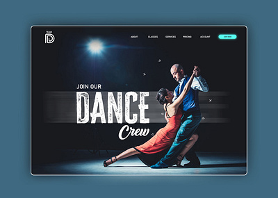 DANCE CREW- Web Landing Page | UI Design dancewebsite icon illustration logo uiux uiuxdesign webdesign webdesigner weblanding webpage website