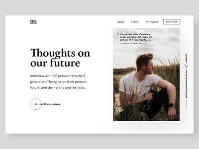 genZ magazin hero concept clean ui concept hero section landingpage magazine minimal typo typography ui ui design uiconcept uidesign web desgin web design web designer webdesign webdesigner