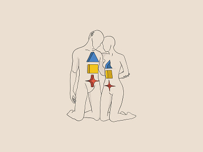 Puzzle Partner colors connection couple illustration love objects partner puzzle