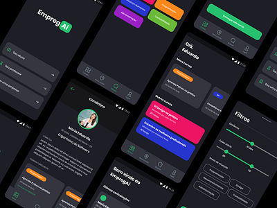 EmpregAí app design figma interface ui ux