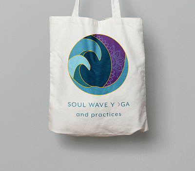 Soul Wave Yoga Logo brand identity illustration logo typography