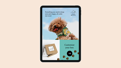 UI Challenge #3 - Landing Screen for a Pet Food Subscription Box branding concept exploratory landing page ui