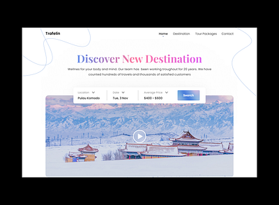 Trafelin Web Design interface landing landing design landing page landingpage travel travel agency travel app traveling uidesign uiux web web design webdesign website website design white