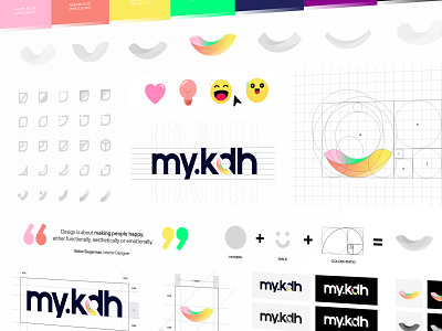 my.kdh personal branding behance branding breakdown designer development digital design golden ratio graphic design happy icon illustration illustrator logo logomark logotype photoshop smile structure style guide vector